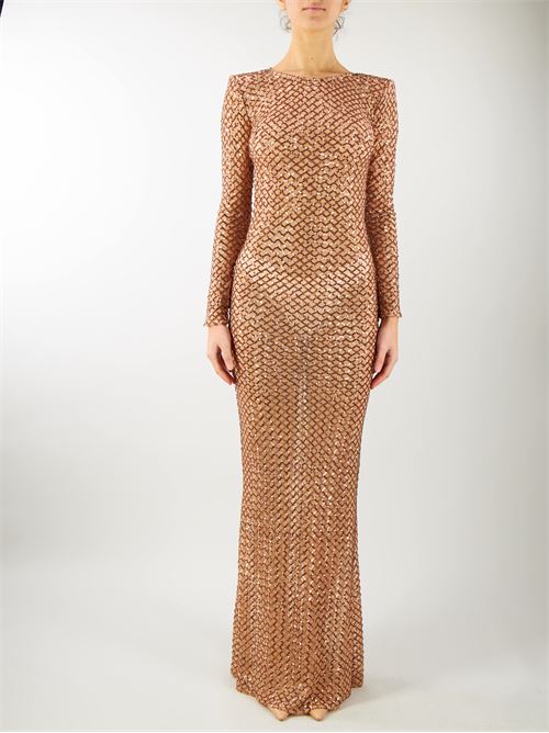 Red Carpet dress in herringbone pattern sequins Elisabetta Franchi ELISABETTA FRANCHI |  | AB55042E2283